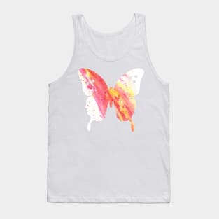 Pink Abstract Watercolor Seamless Painting Tank Top